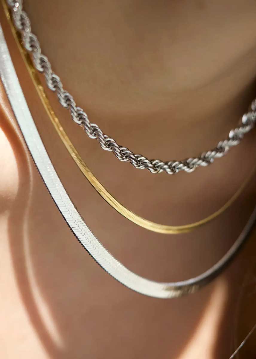 Florence Herringbone Necklace - Image 3