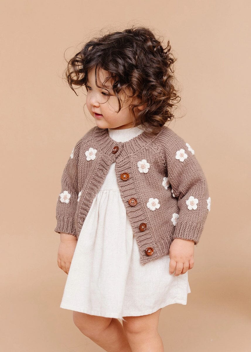 Flower Cardigan - Tan - Image 3