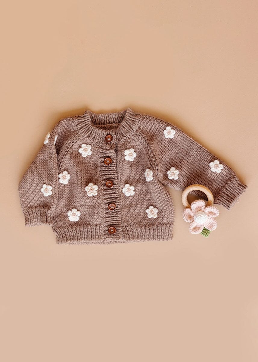 Flower Cardigan - Tan - Image 4