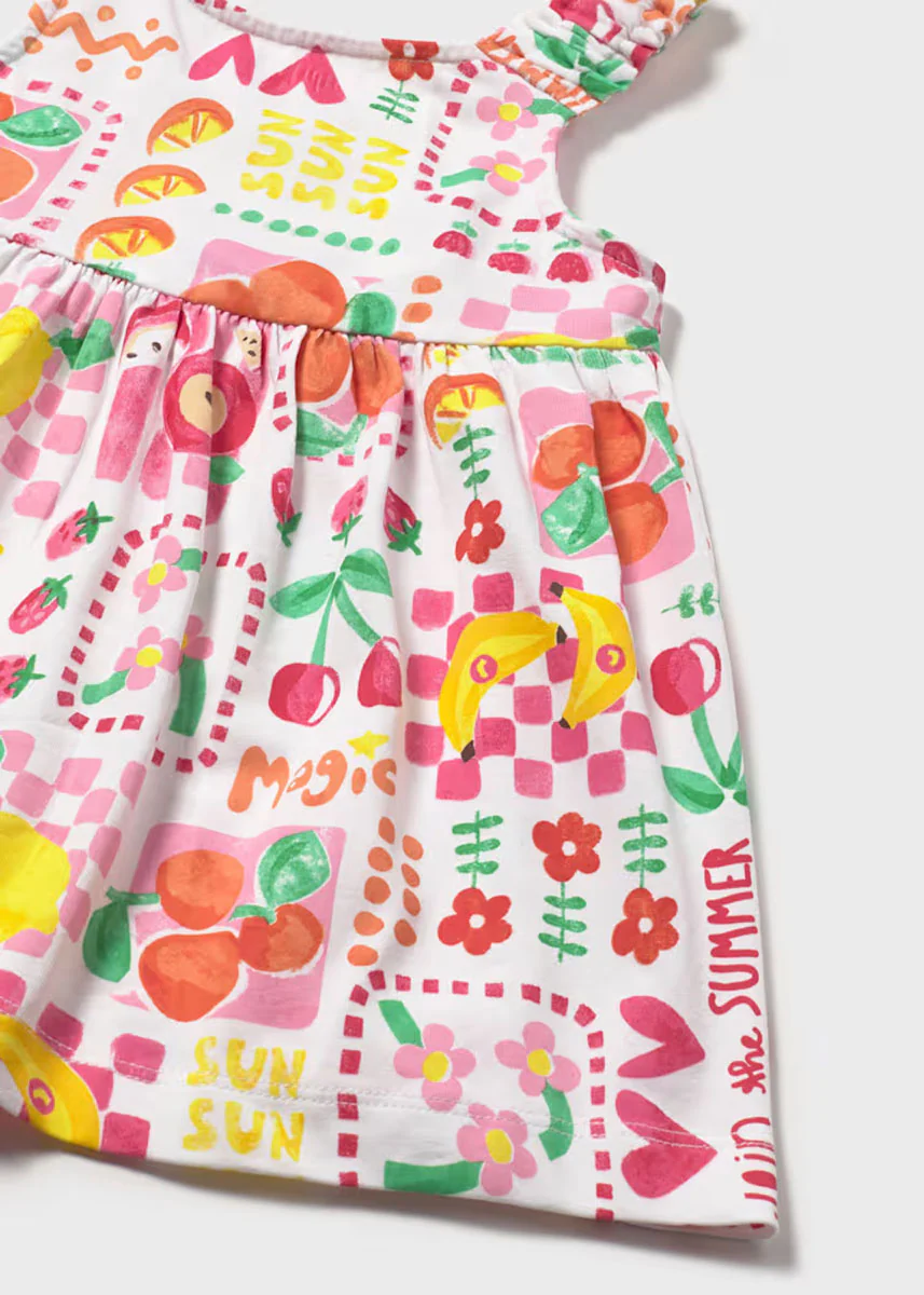 Francie Printed Fruit Dress - Hibiscus - Image 3