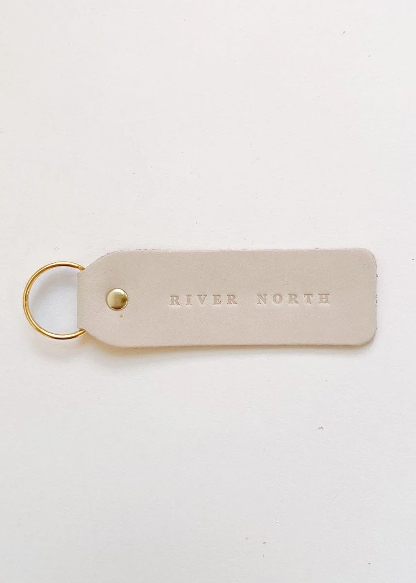 Hand Stamped Leather Keychain - River North - Image 3