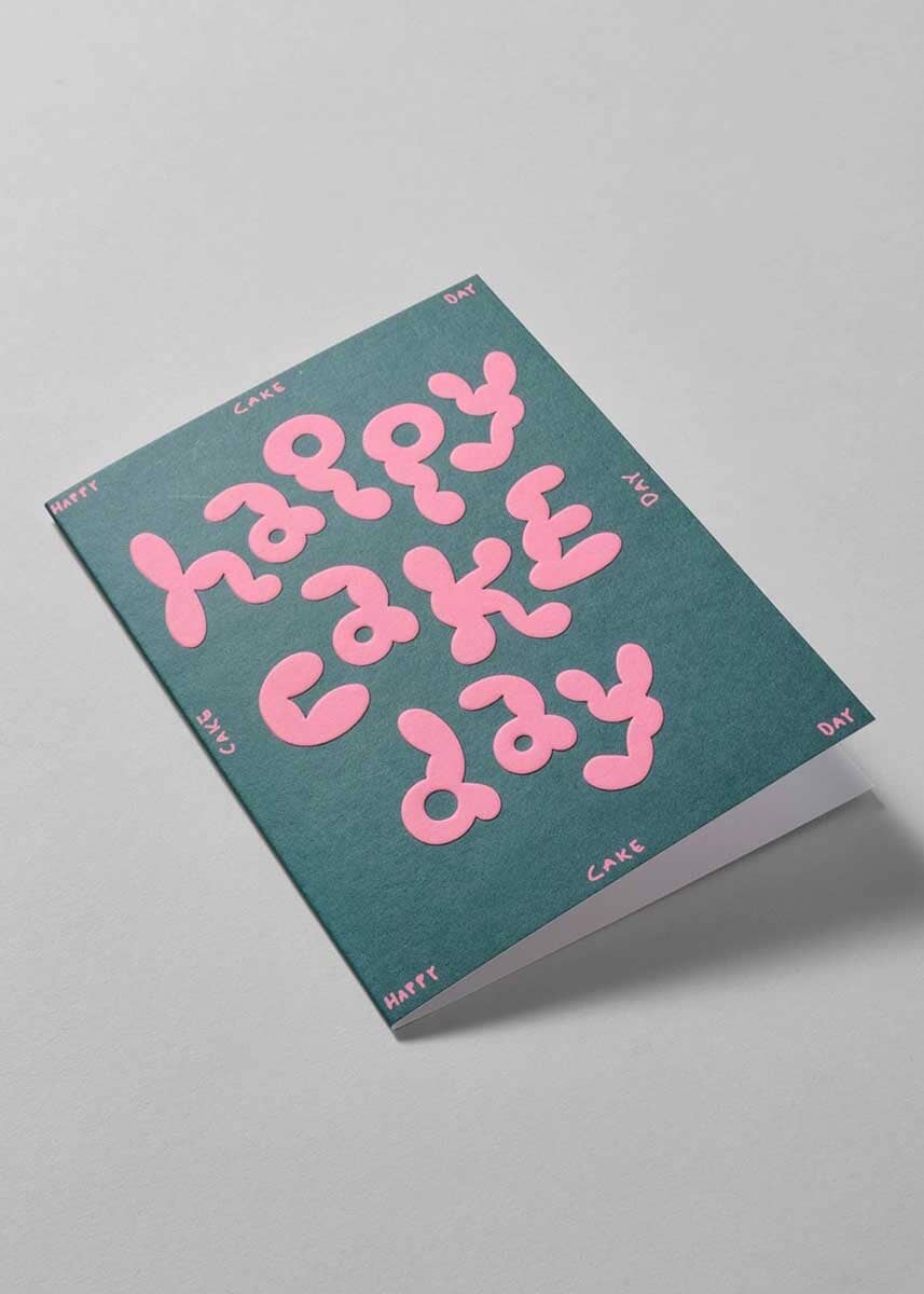 Happy Cake Day Embossed Card - Image 2