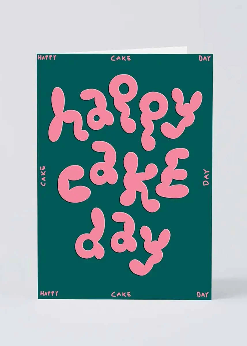 Happy Cake Day Embossed Card - Image 3