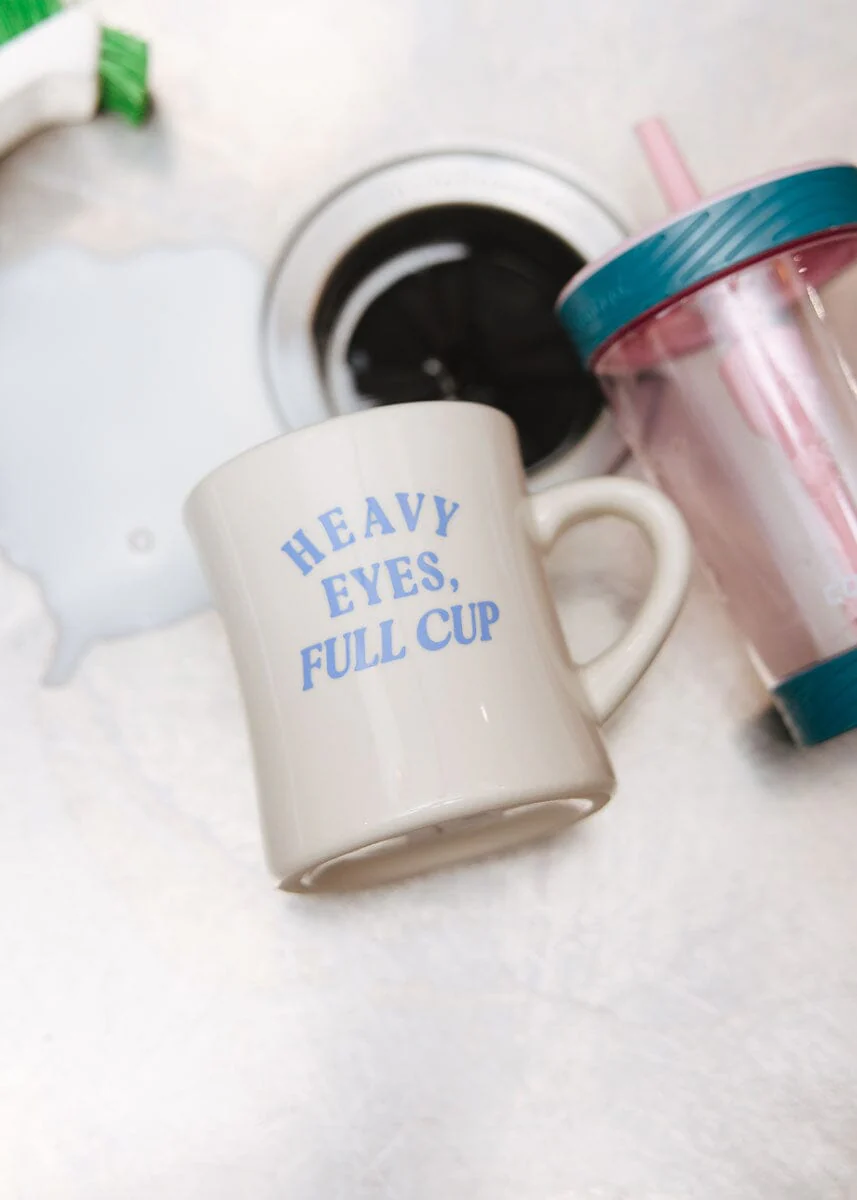 Heavy Eyes, Full Cup Diner Mug - Image 3