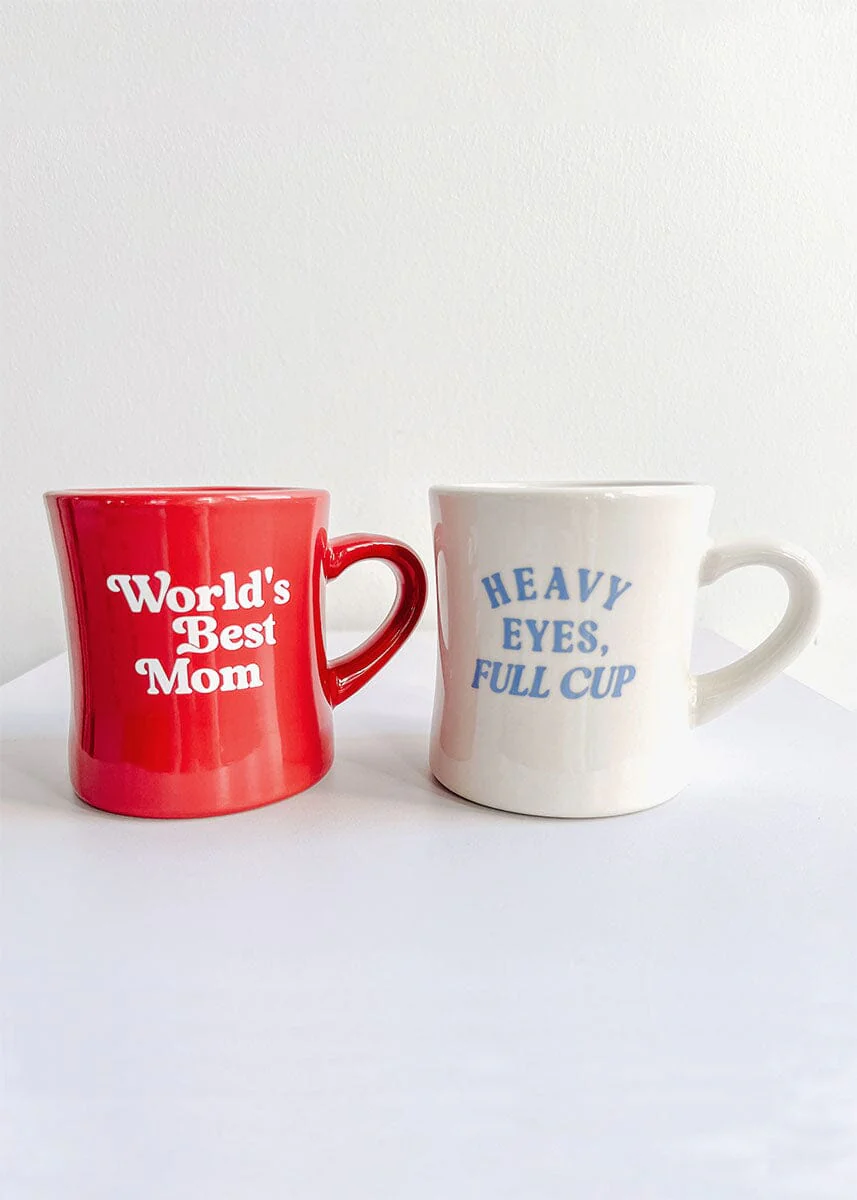 Heavy Eyes, Full Cup Diner Mug - Image 5
