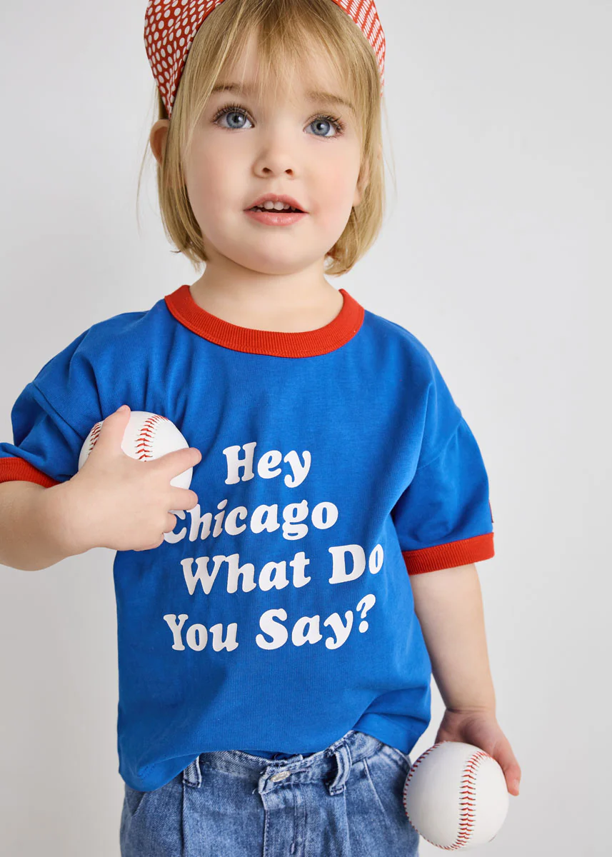 Hey Chicago Oversized Ringer Tee - Image 3