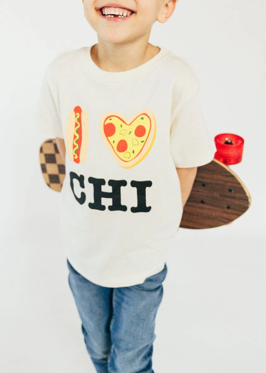 Hot Dog, Pizza, CHI Toddler Tee - Natural - Image 2