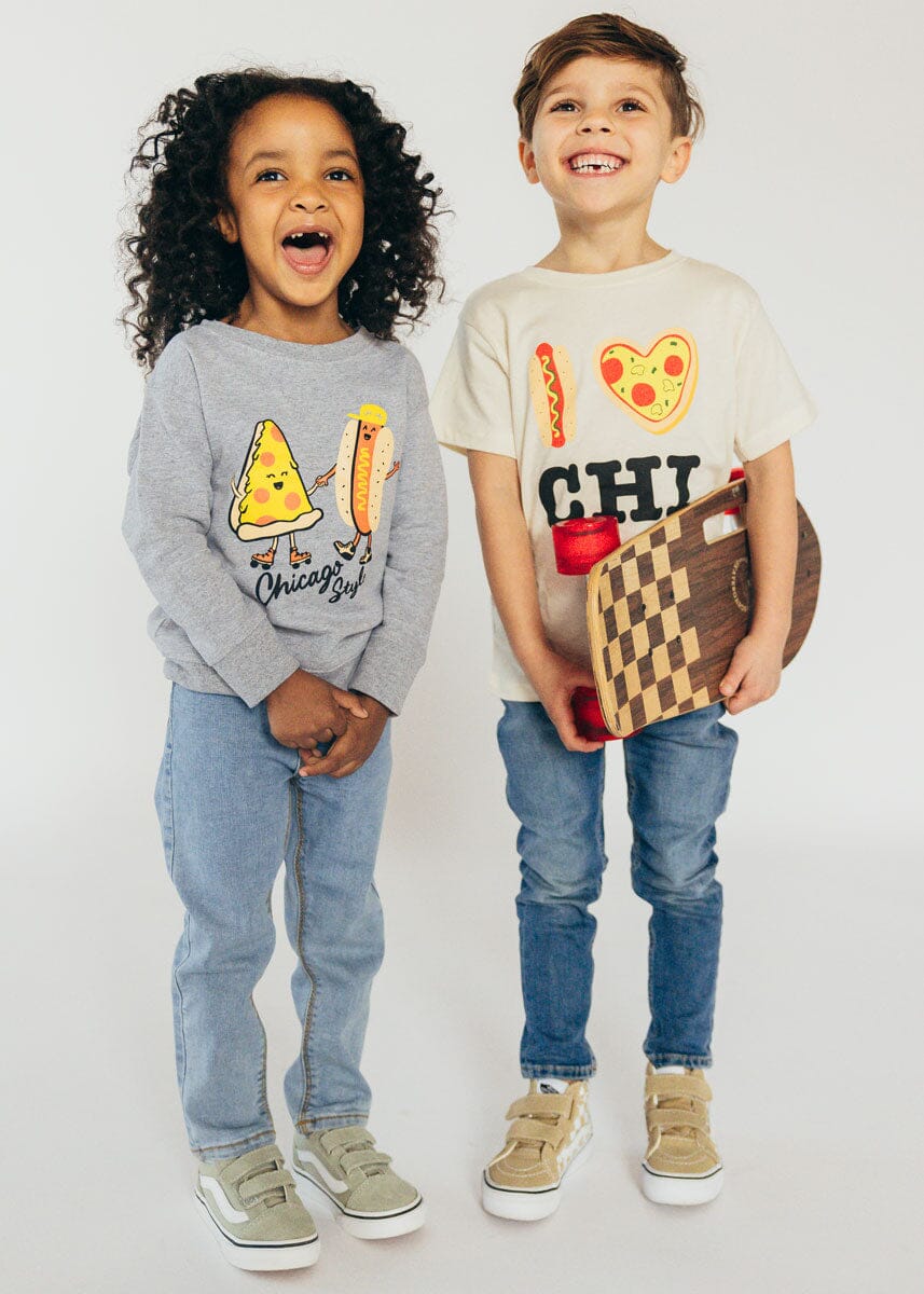 Hot Dog, Pizza, CHI Toddler Tee - Natural - Image 4