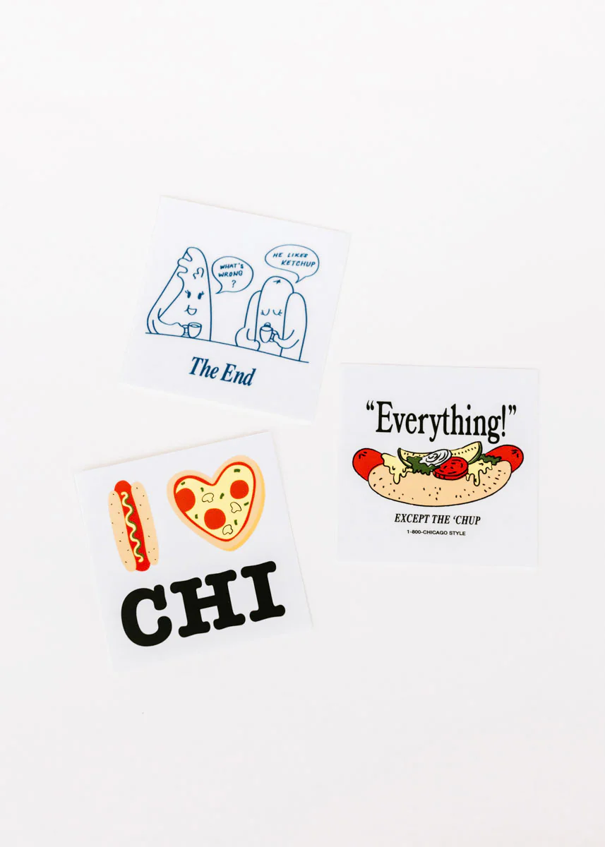 Hot Dog, Pizza, CHI Sticker - Image 2