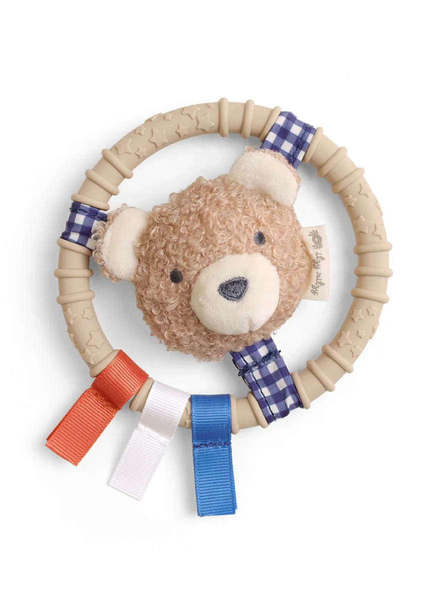 Itzy Teething Ring Pal - Taupe Bear - Image 3