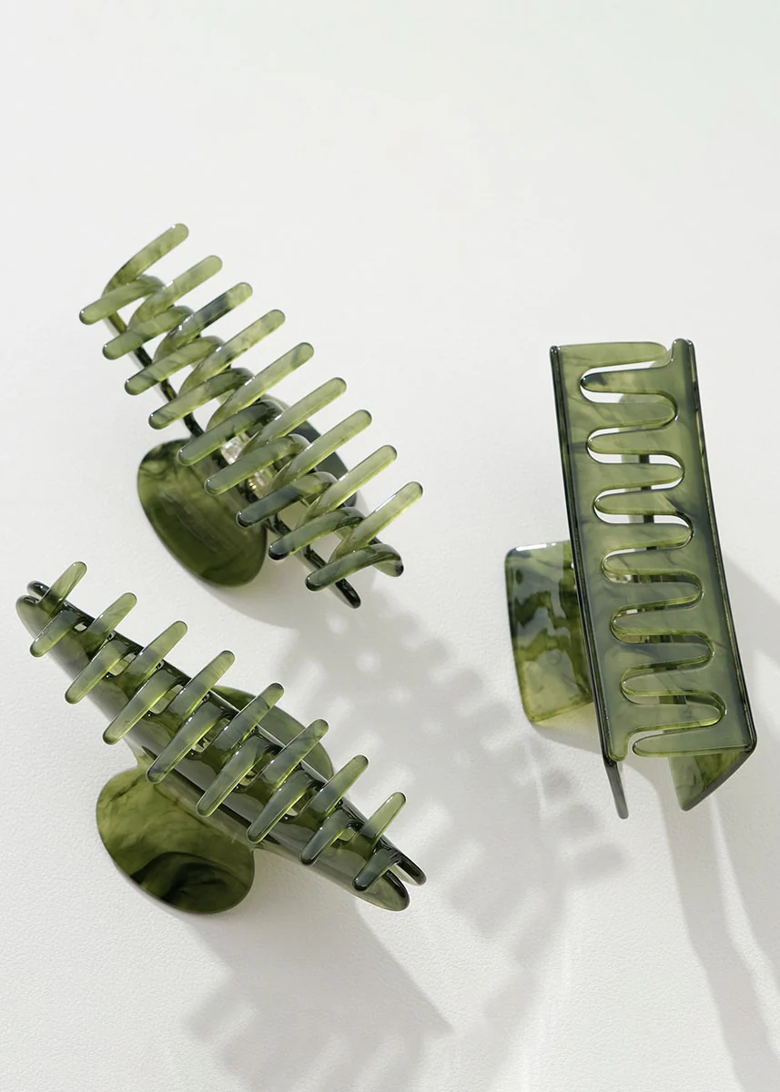 Jade Green Large Claw Clips - Image 5