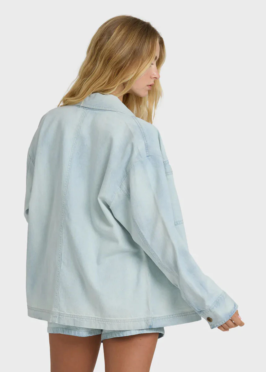 Jade Saltwashed Long Sleeve Top - Blue Mist - Image 3