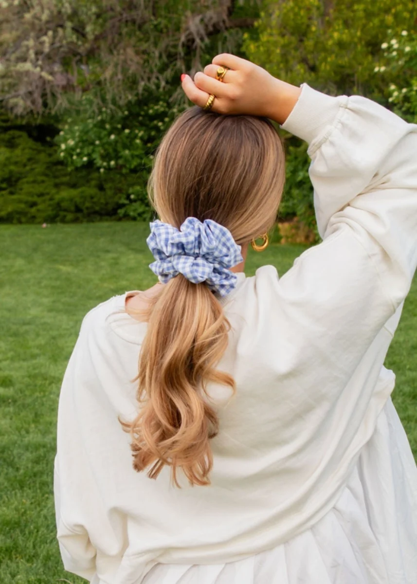 Jumbo Gingham Scrunchie - Picnic - Image 2
