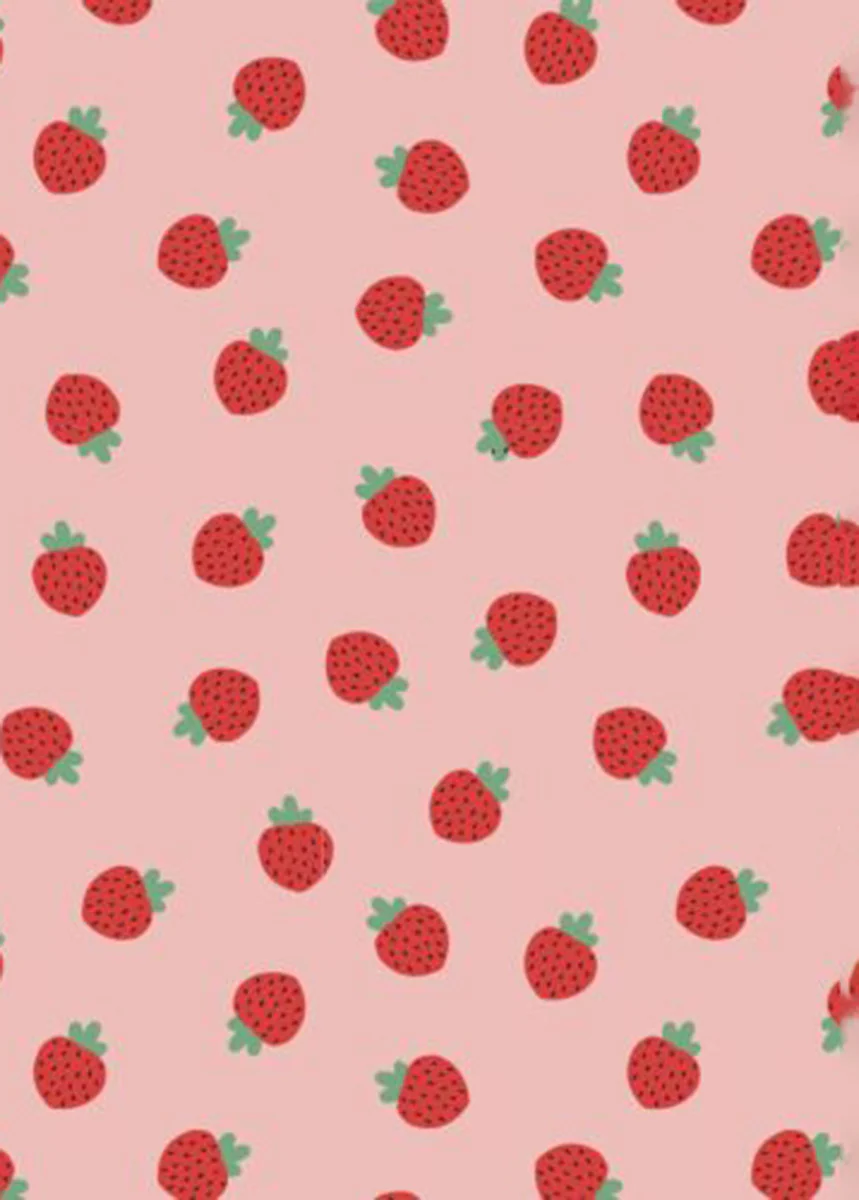 Kids Short John Pajama Set In HannaSoft™ - Mini Strawberry - Image 2