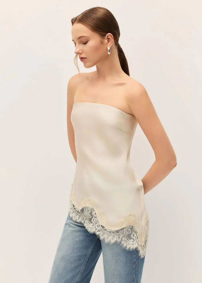 Lacey Top - Ecru - Image 2
