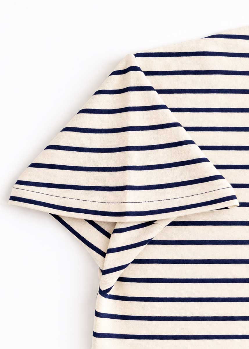 Landon Striped Tee - Natural Navy - Image 4