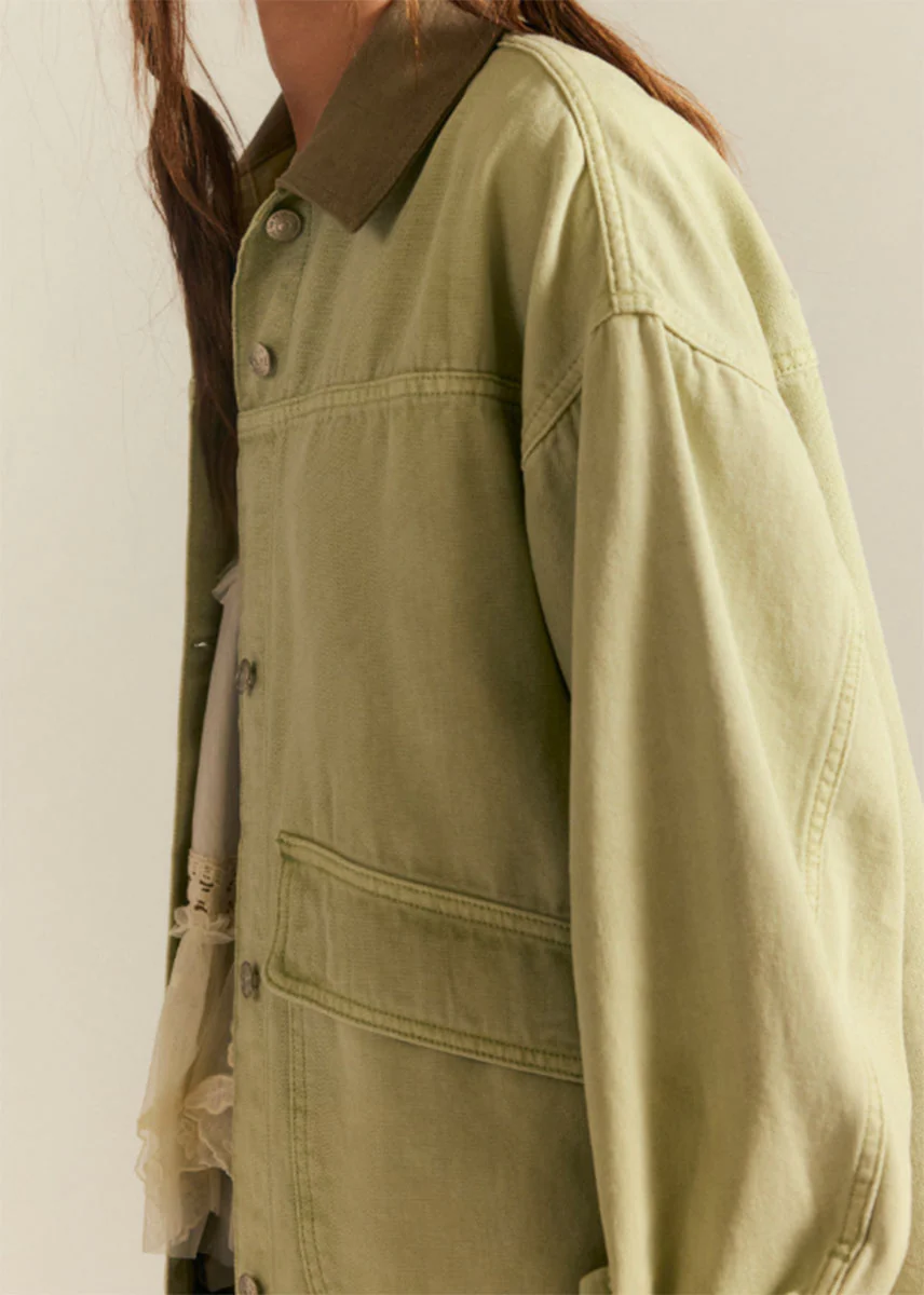 Lemon Denim Jacket - Washed Sage - Image 2