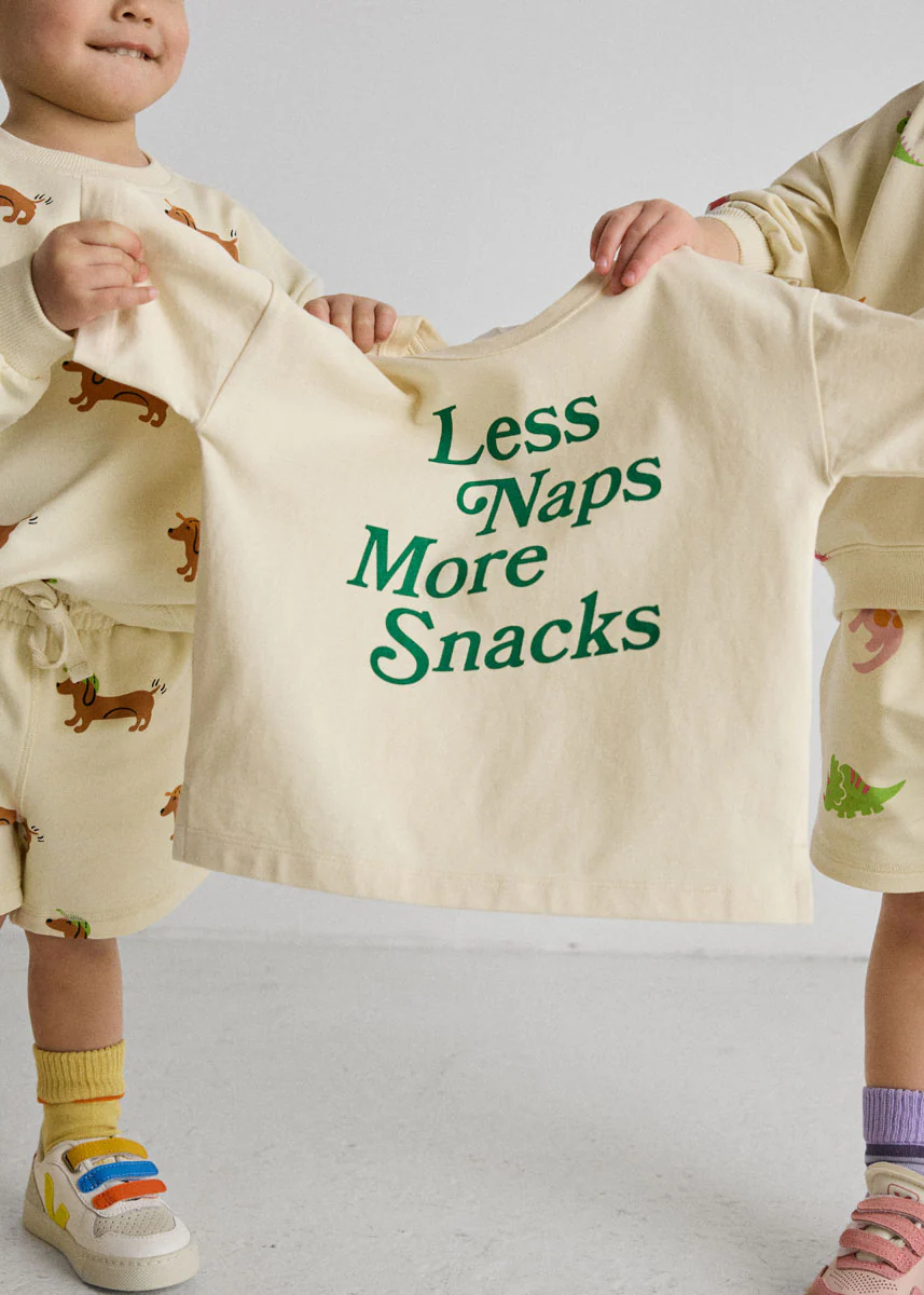 Less Naps More Snacks Oversized Tee - Image 3