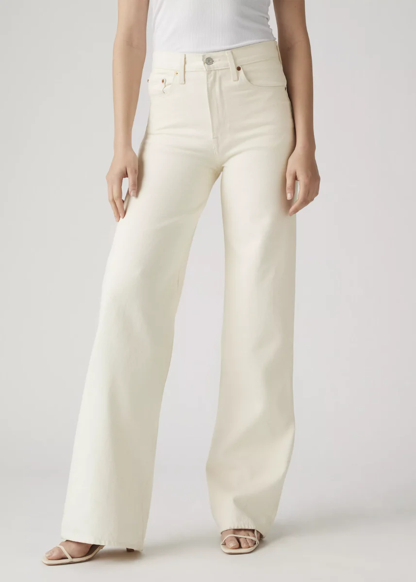Levi's Ribcage Wide Leg Jeans - Barely Freezing - Image 3