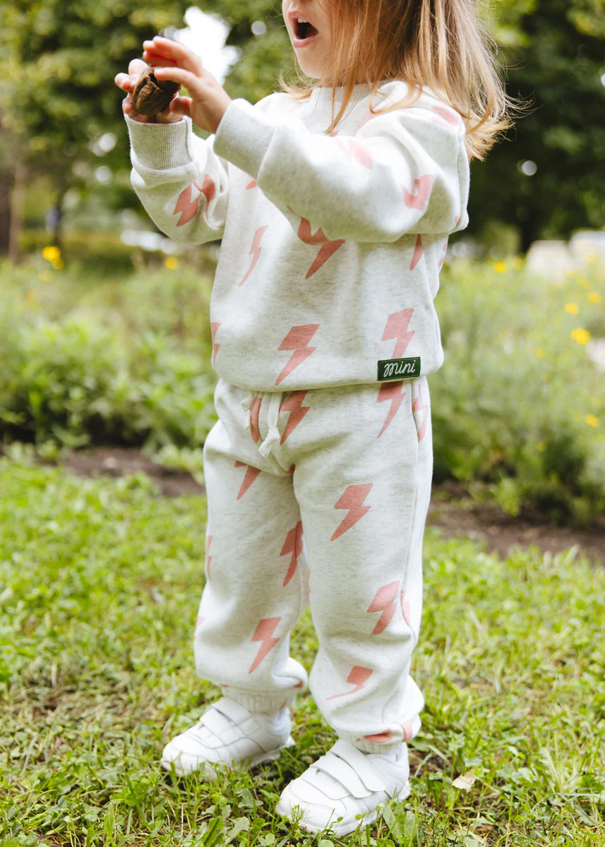 Lightning Bolt Sweatsuit Set - Pink - Image 3