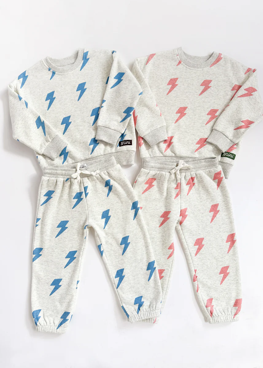 Lightning Bolt Sweatsuit Set - Pink - Image 9