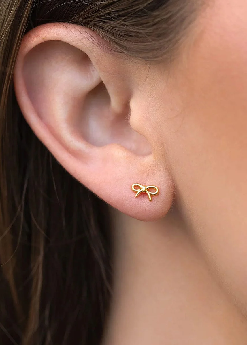 Lil Bow Studs - Gold - Image 3