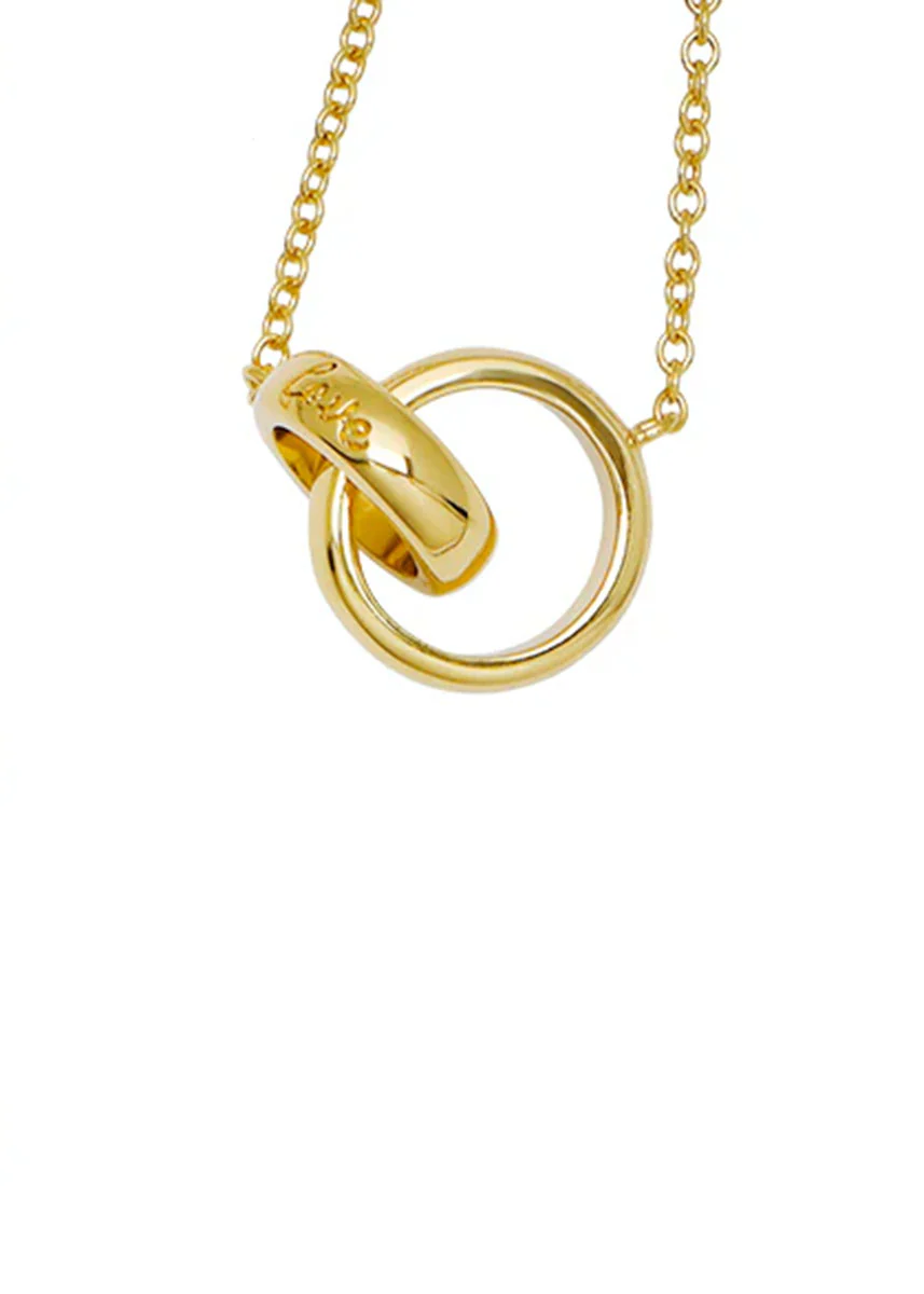 Love You Always Interlocking Circle Necklace - Image 3
