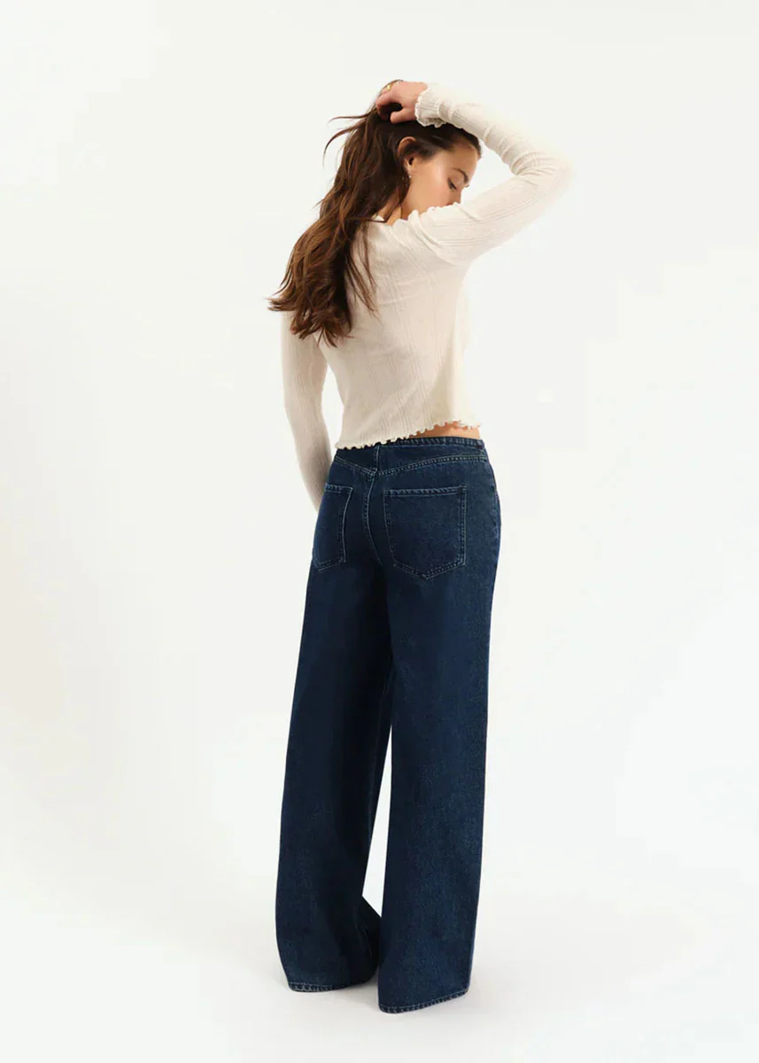 Madison Mid-Rise Wide Leg - Moonlight Rinse - Image 4