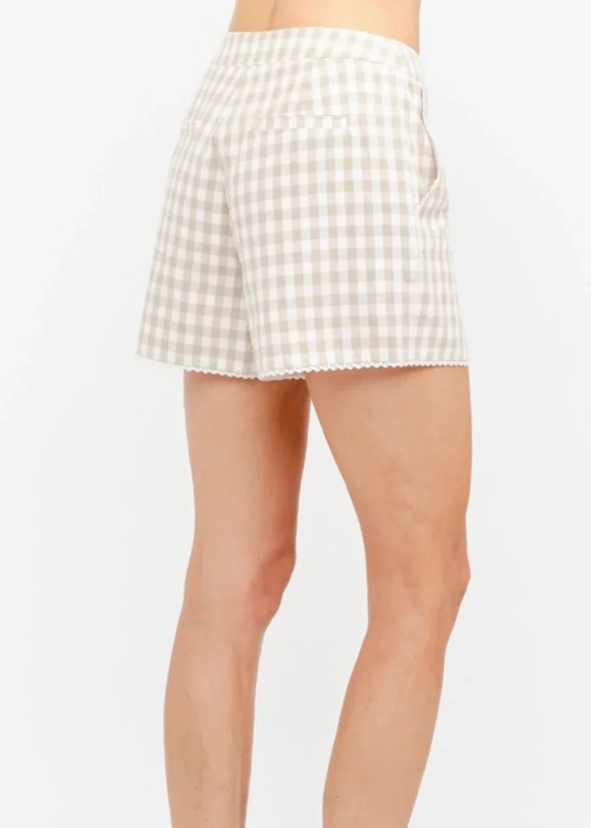 Marina Gingham Short - Natural - Image 3