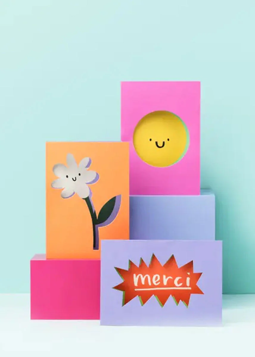 Merci Die-Cut Thank You Card - Image 2