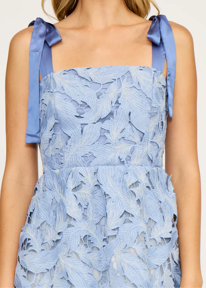 Micah Mini Lace Dress - Periwinkle - Image 3