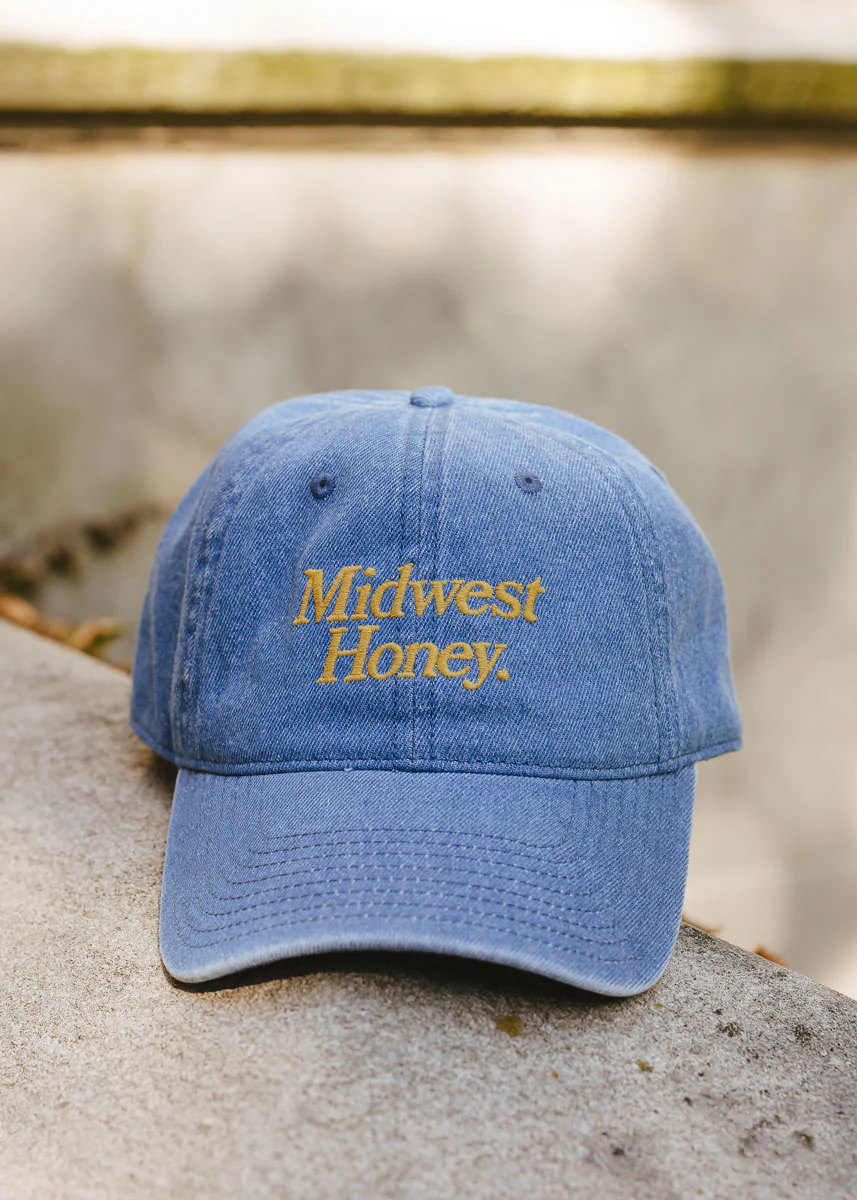 Midwest Honey Dad Hat - Dark Denim - Image 3