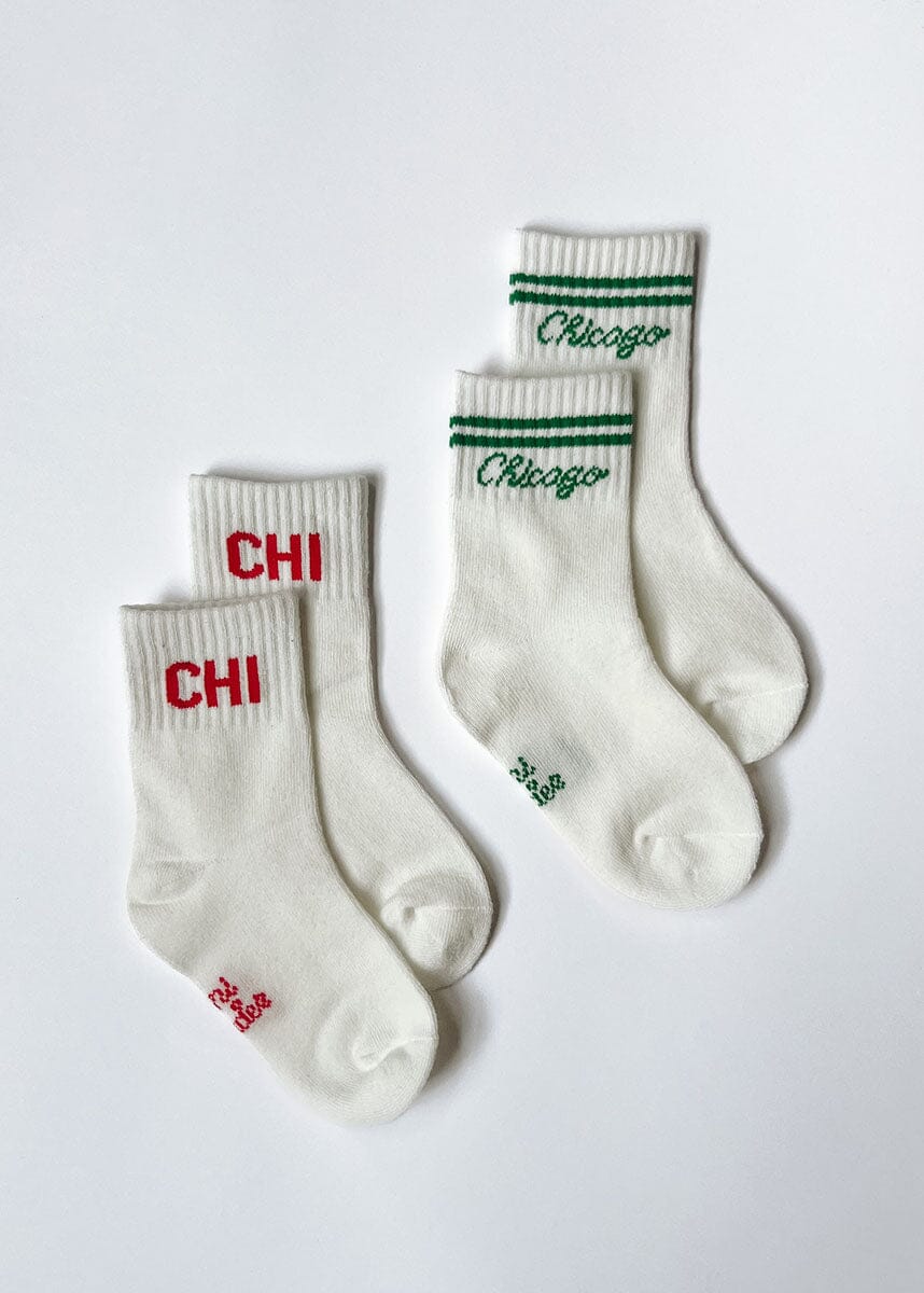 Mini Chicago Crew Sock (2-Pack) - Chicago Dog & Chicago Script - Image 2