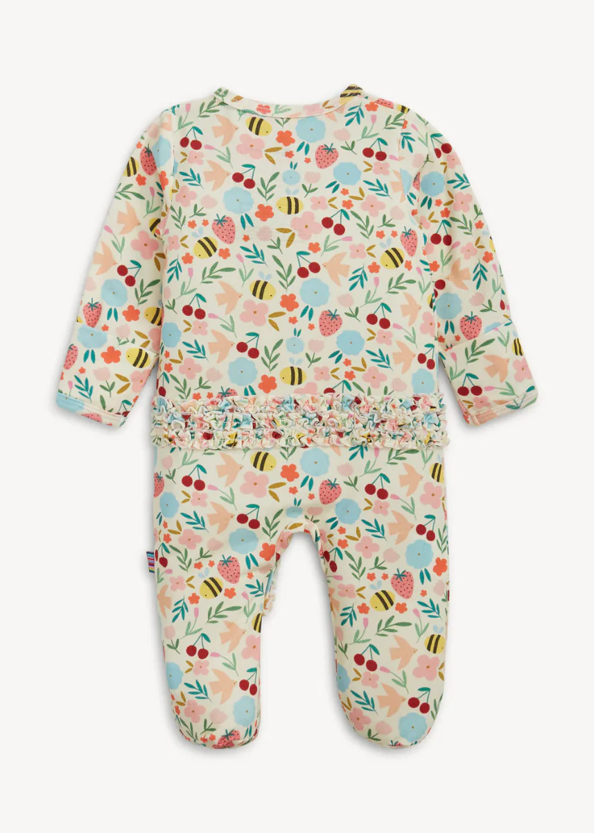 Modal Magnetic Ruffle Footie - Honey Blossom - Image 2