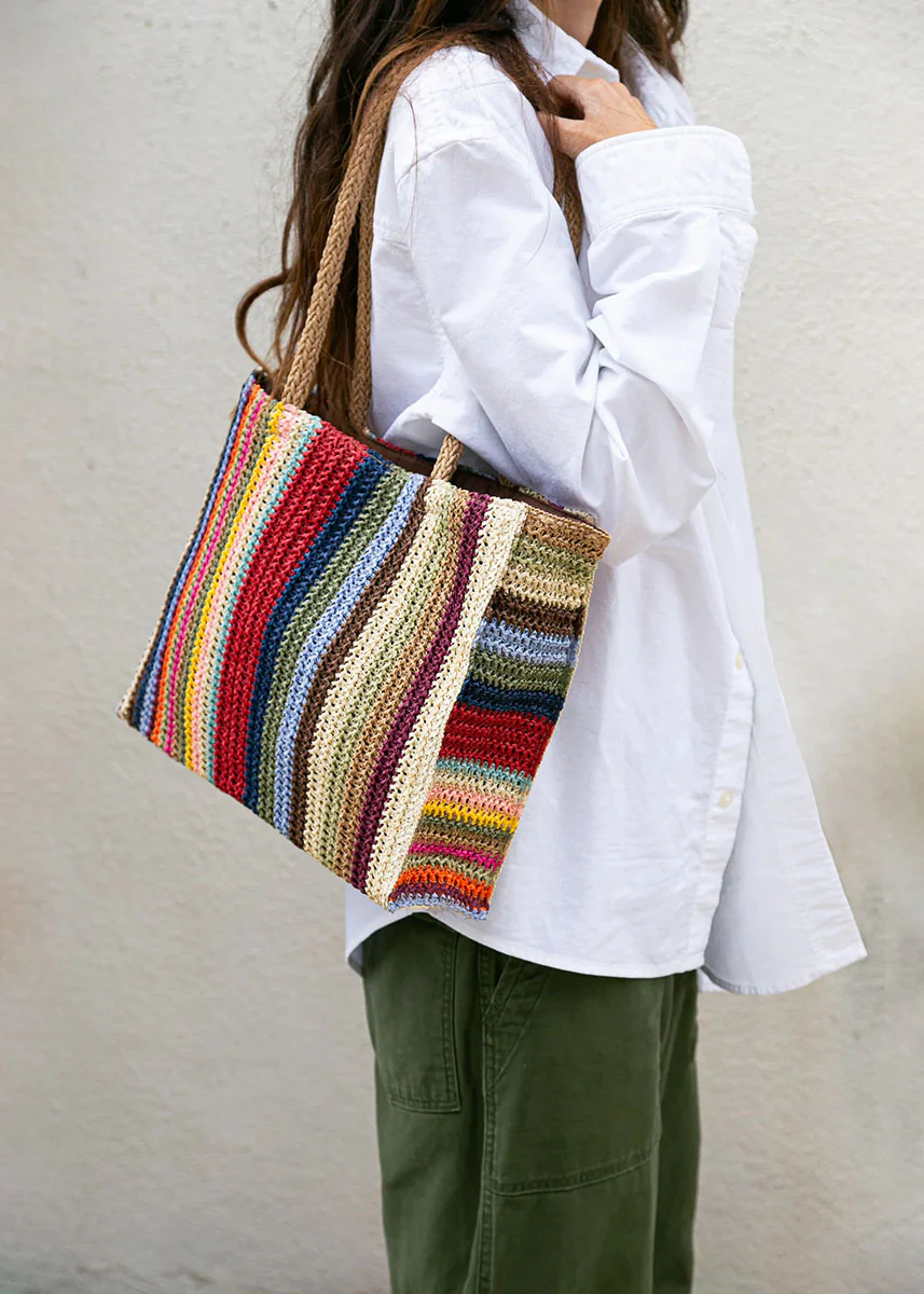 Monterey Small Straw Tote Bag - Multi - Image 5