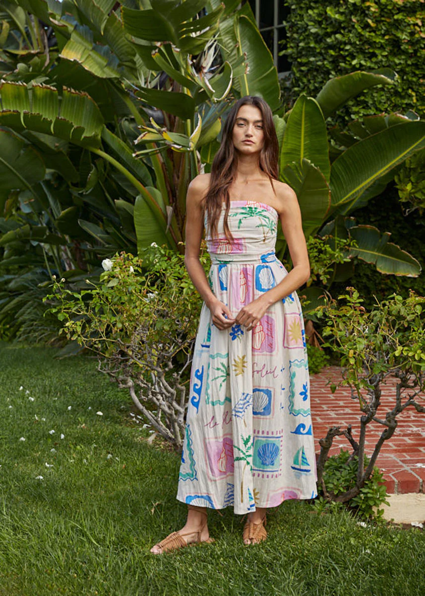 Montmartre Midi Dress - Ivory Multi - Image 3