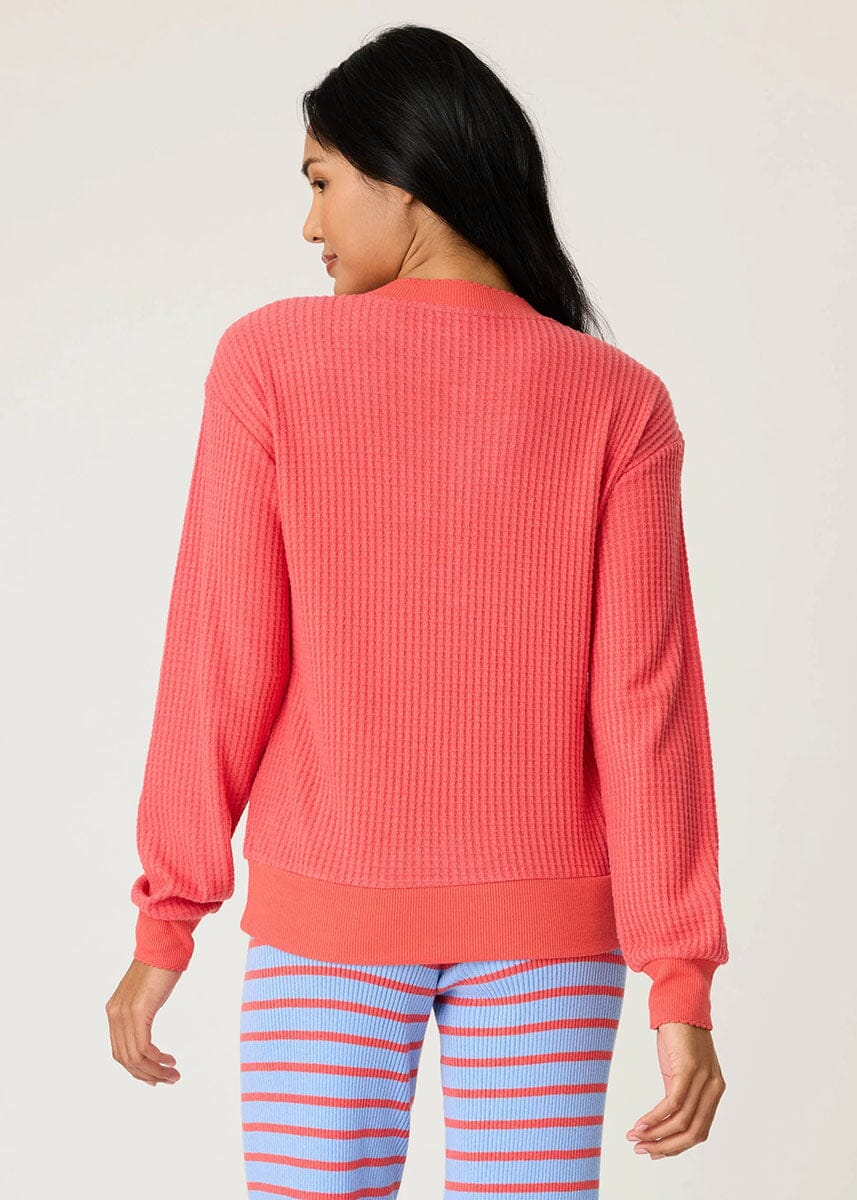 Morning Waffles Long Sleeve Top - Scarlet - Image 3
