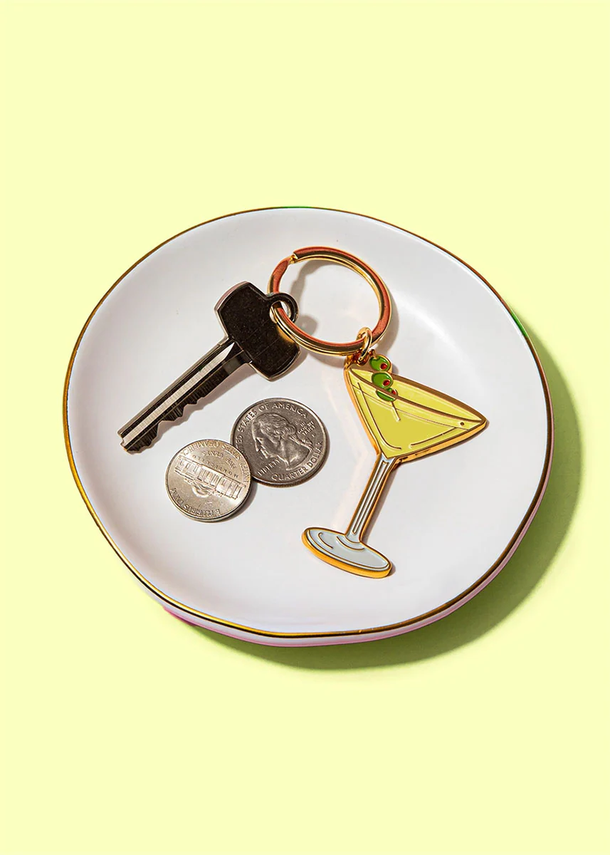 Olive Dirty Martini Enamel Keychain - Image 2