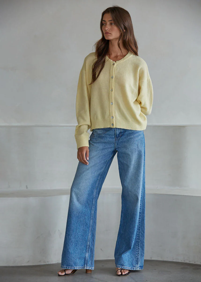 Olivia Cardigan - Light Yellow - Image 3