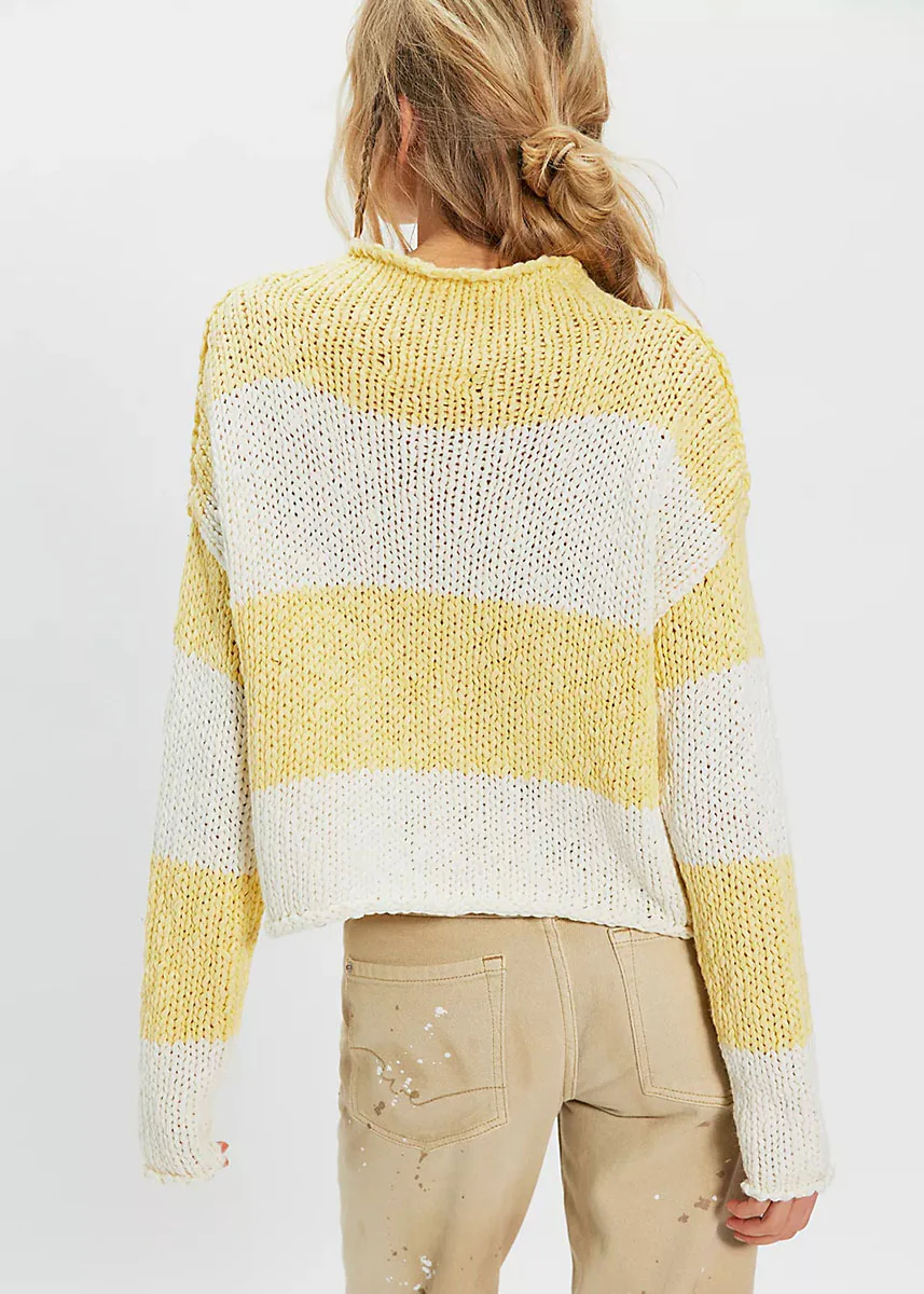 Opal Rugby Stripe Sweater - Lemon Combo - Image 4