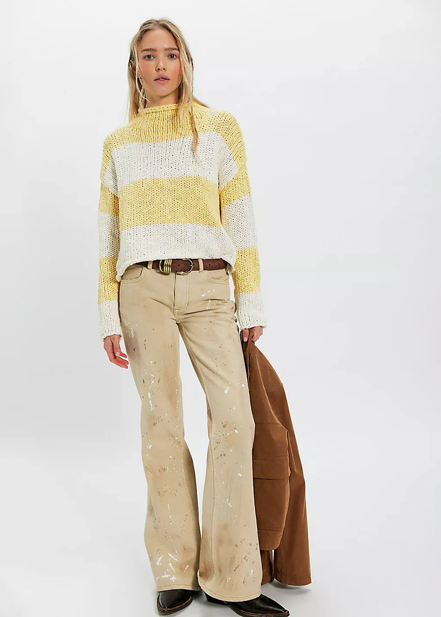 Opal Rugby Stripe Sweater - Lemon Combo - Image 6