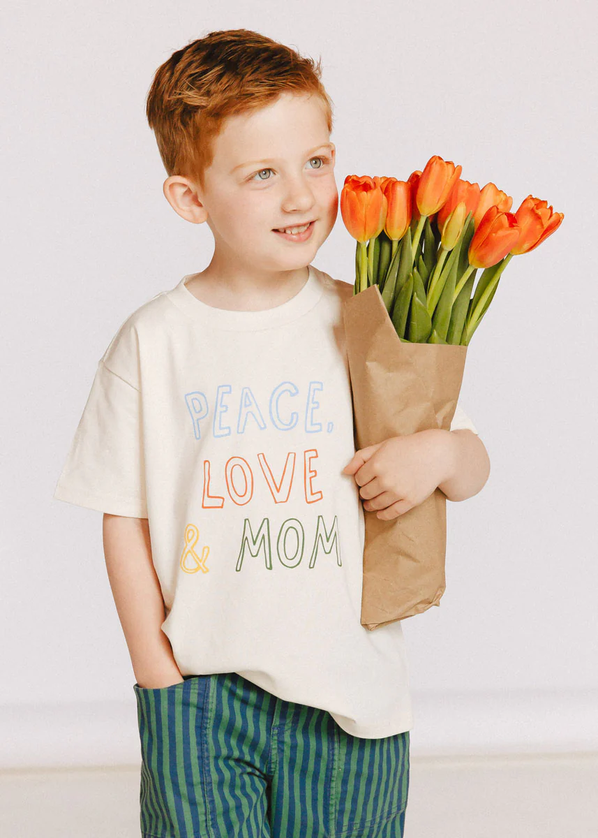 Peace, Love & Mom Toddler Tee - Image 4