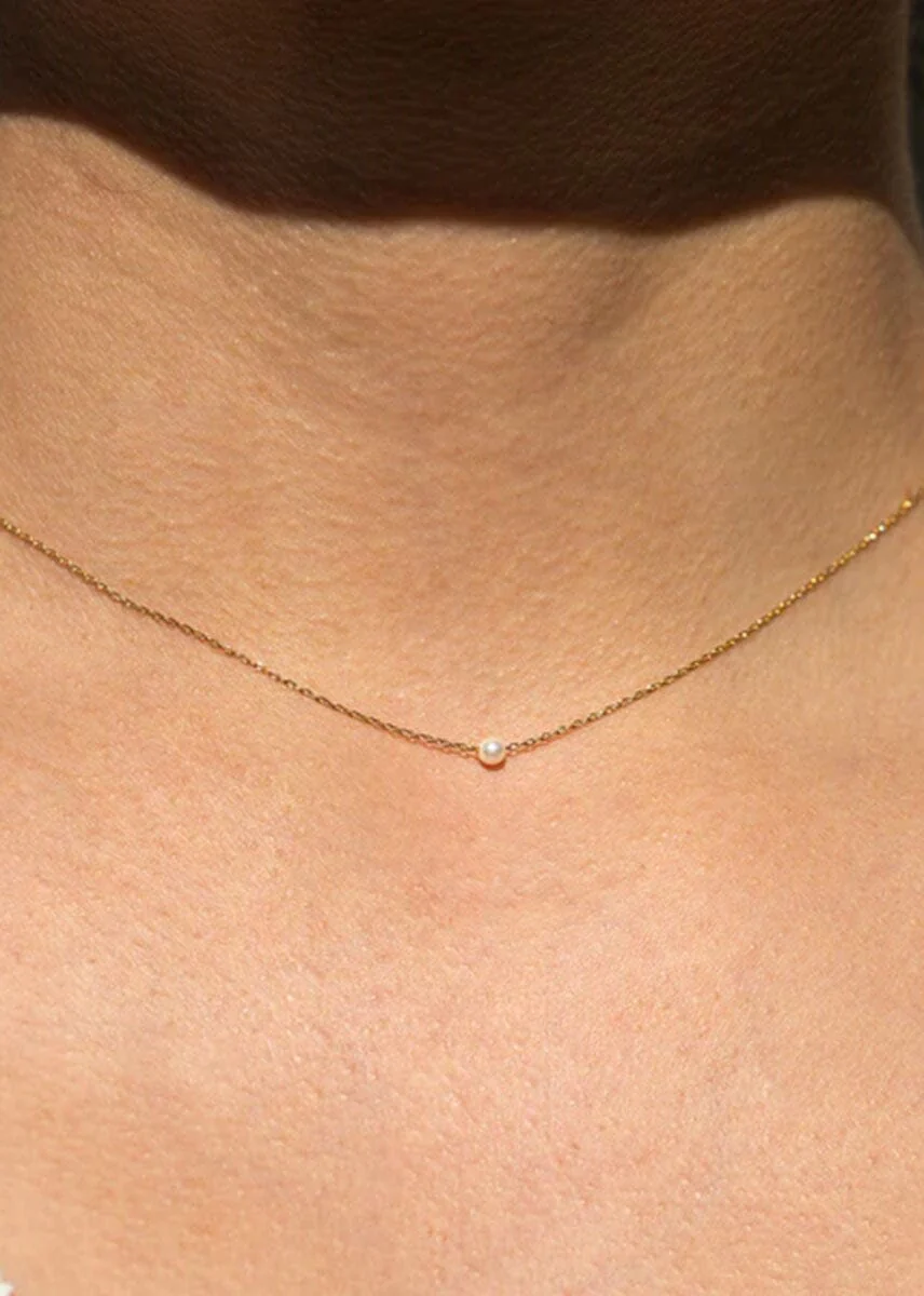 Pearl Essence Necklace - Gold - Image 2