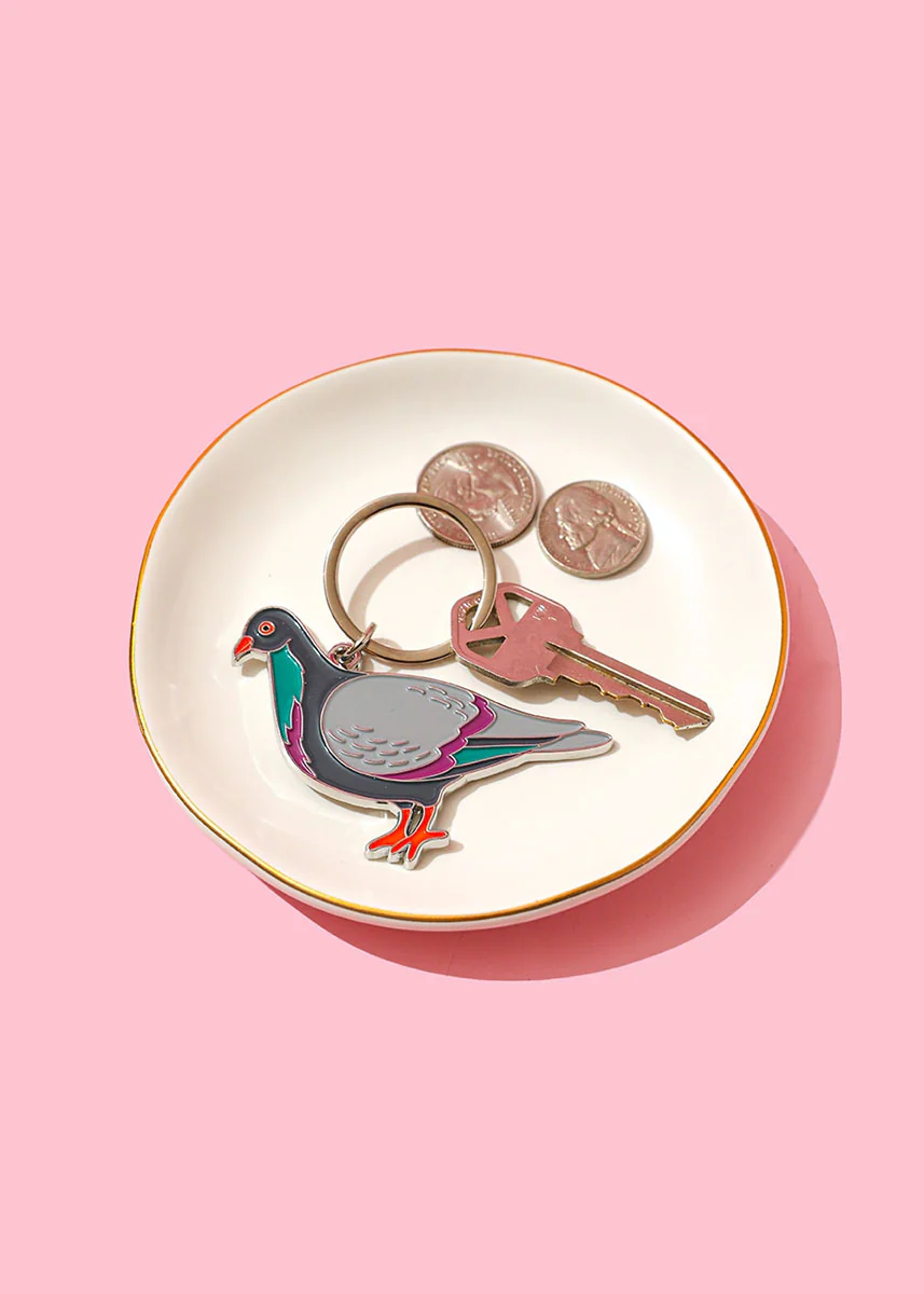 Pigeon Enamel Keychain - Image 2