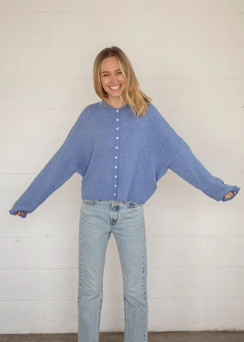 Piper Cardigan - Dusty Blue - Image 3