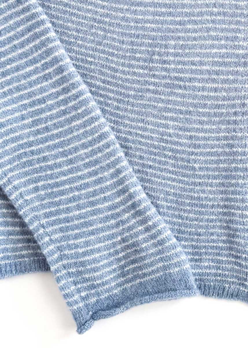 Piper Pin Striped Cardigan - Dusty Blue - Image 6