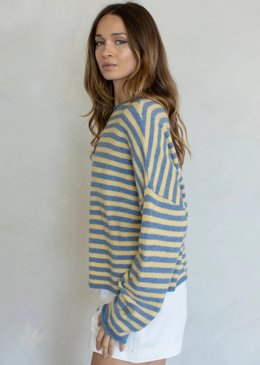 Piper Striped Pullover - Butter - Image 2