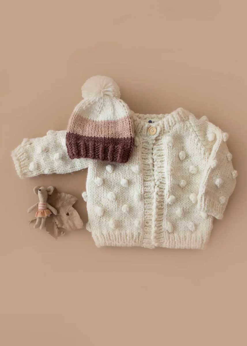 Popcorn Cardigan - Cream - Image 4