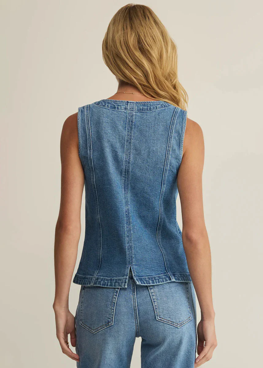 Porto Denim Vest - Eternity - Image 3