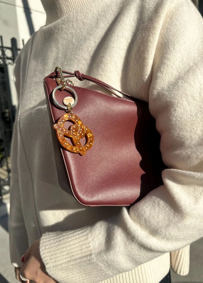 Pretzel Bag Charm Keychain - Image 2